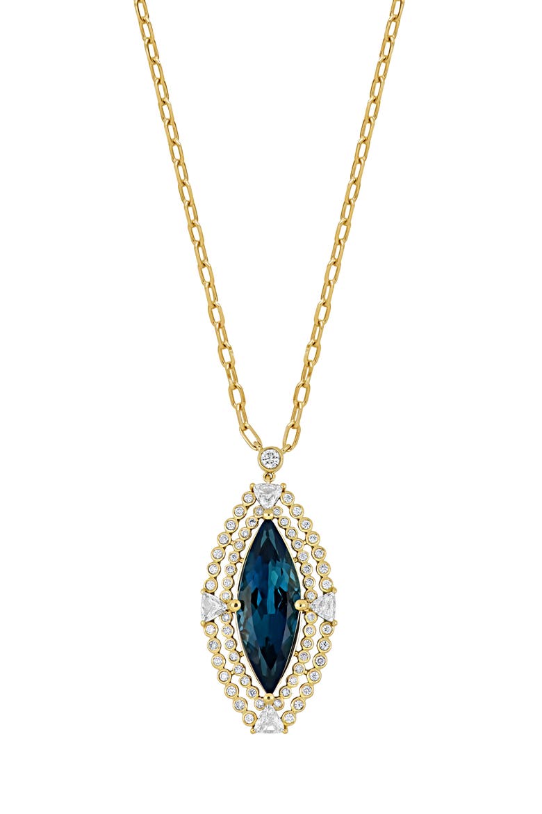 Iris Topaz & Diamond Necklace, Main, color, 18K YELLOW GOLD