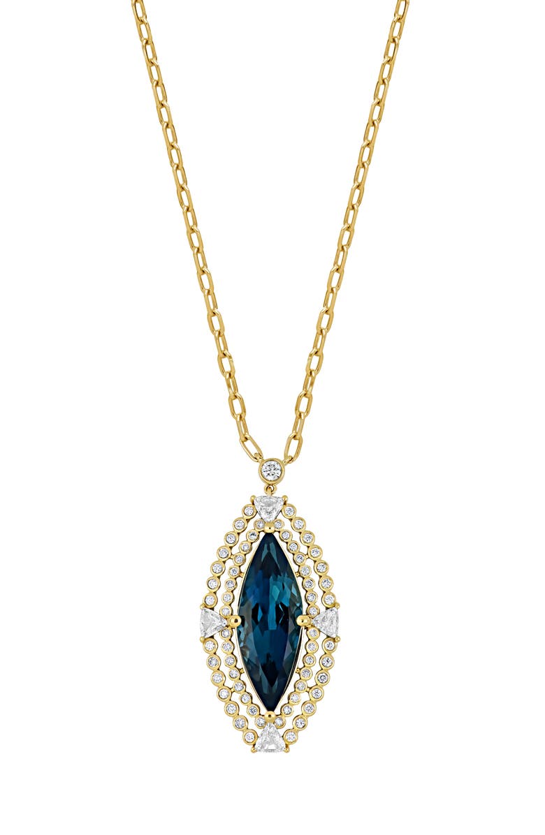 Bony Levy Iris Topaz & Diamond Necklace, Main, color, 