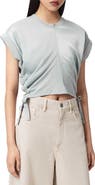 AllSaints Mira Cinched Side Satin T-Shirt