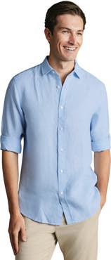 Charles Tyrwhitt Plain Pure Linen Shirt