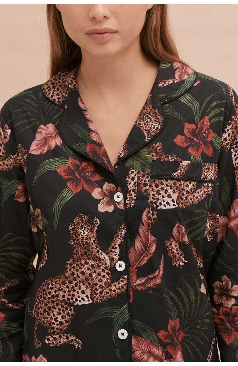 Desmond & Dempsey Signature Pajama Set, Alternate, color, Soleia Navy