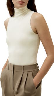 Lilysilk Minimalist Sleeveless Turtleneck Top