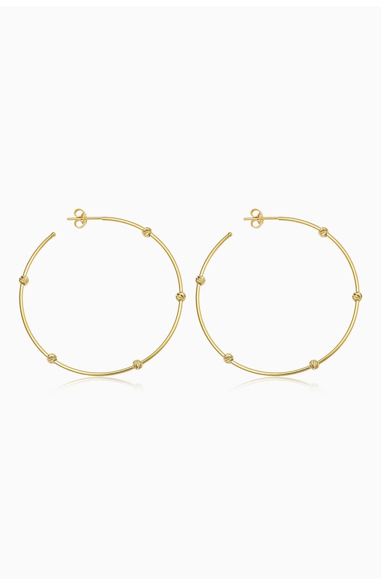 Oradina 14K Yellow Gold Bari Hoops, Main, color, Yellow Gold