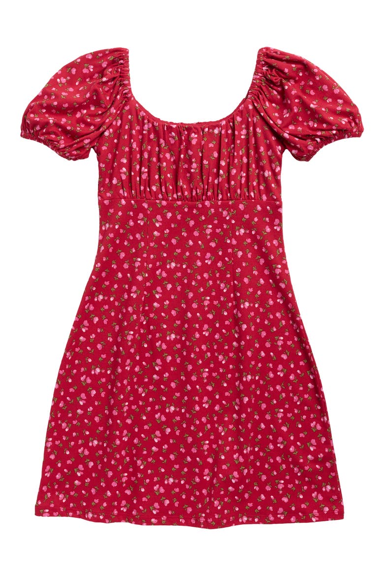 Kids' Emma Babydoll Dress, Main, color, RED FLORAL