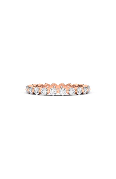 Lab Grown Diamond Single Prong Eternity Band Ring