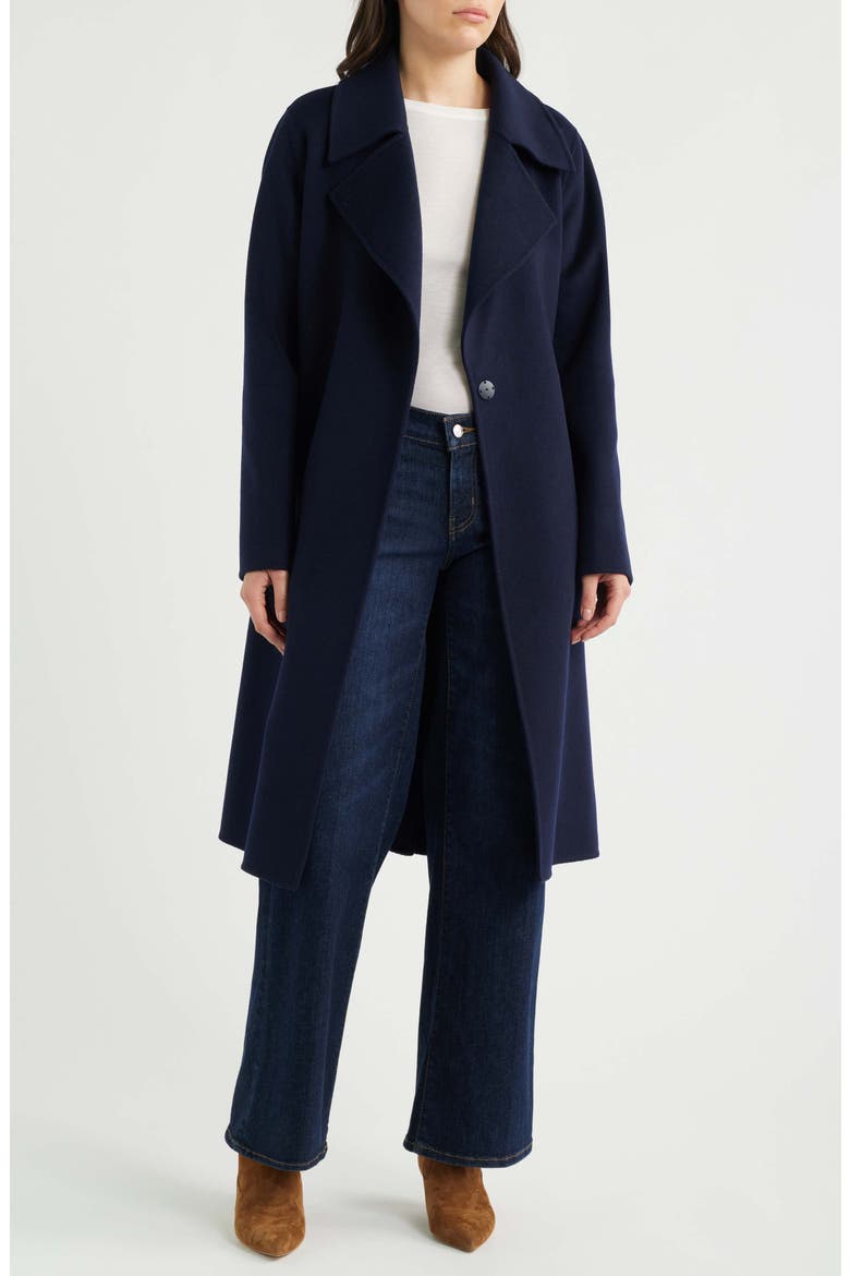 Wool Blend Double Face Coat, Alternate, color, MIDNIGHT