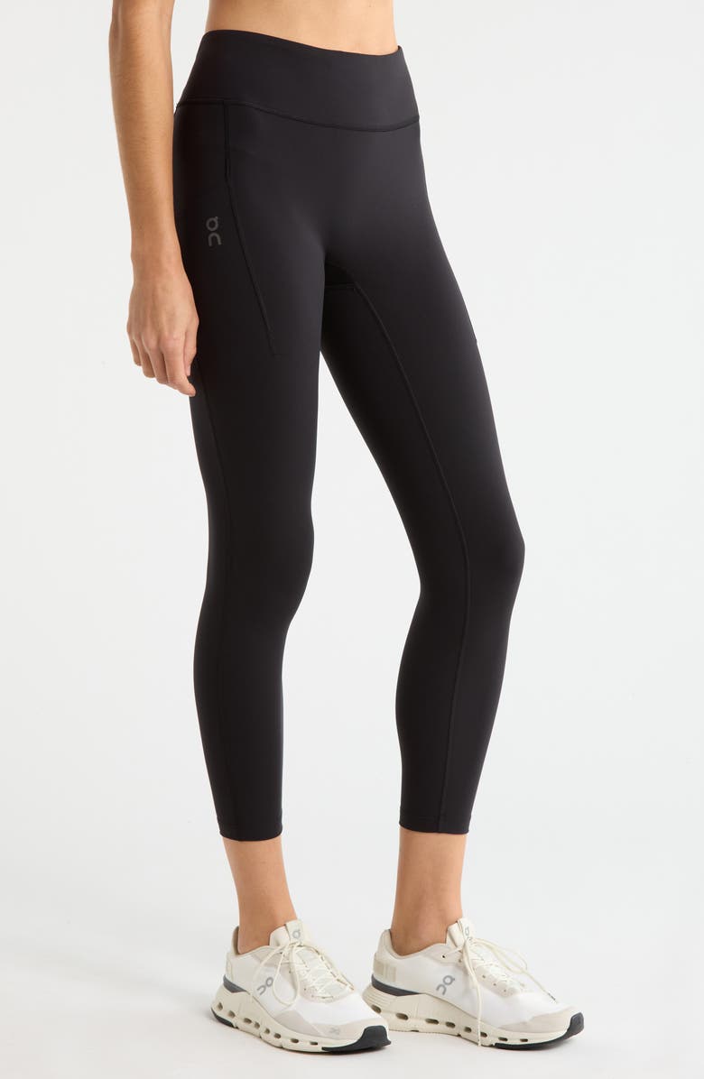 On 7/8 Performance Tights, Alternate, color, Black