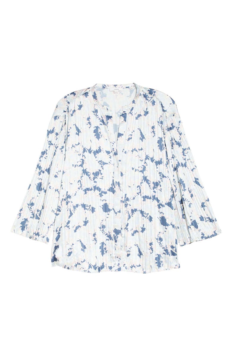 Vince Pleated Lotus Print Blouse, Alternate, color, 