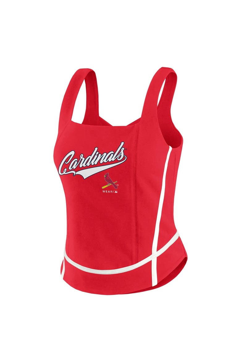 Women's WEAR by Erin Andrews  Red St. Louis Cardinals Square Neck Tank Top, Alternate, color, Red