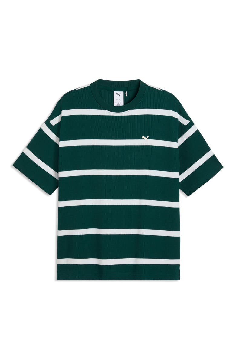 Select Essentials Waffle Knit T-Shirt, Alternate, color, DARK MYRTLE