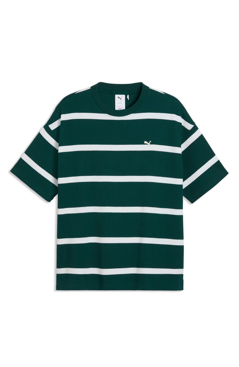 PUMA Select Essentials Waffle Knit T-Shirt, Alternate, color, Dark Myrtle