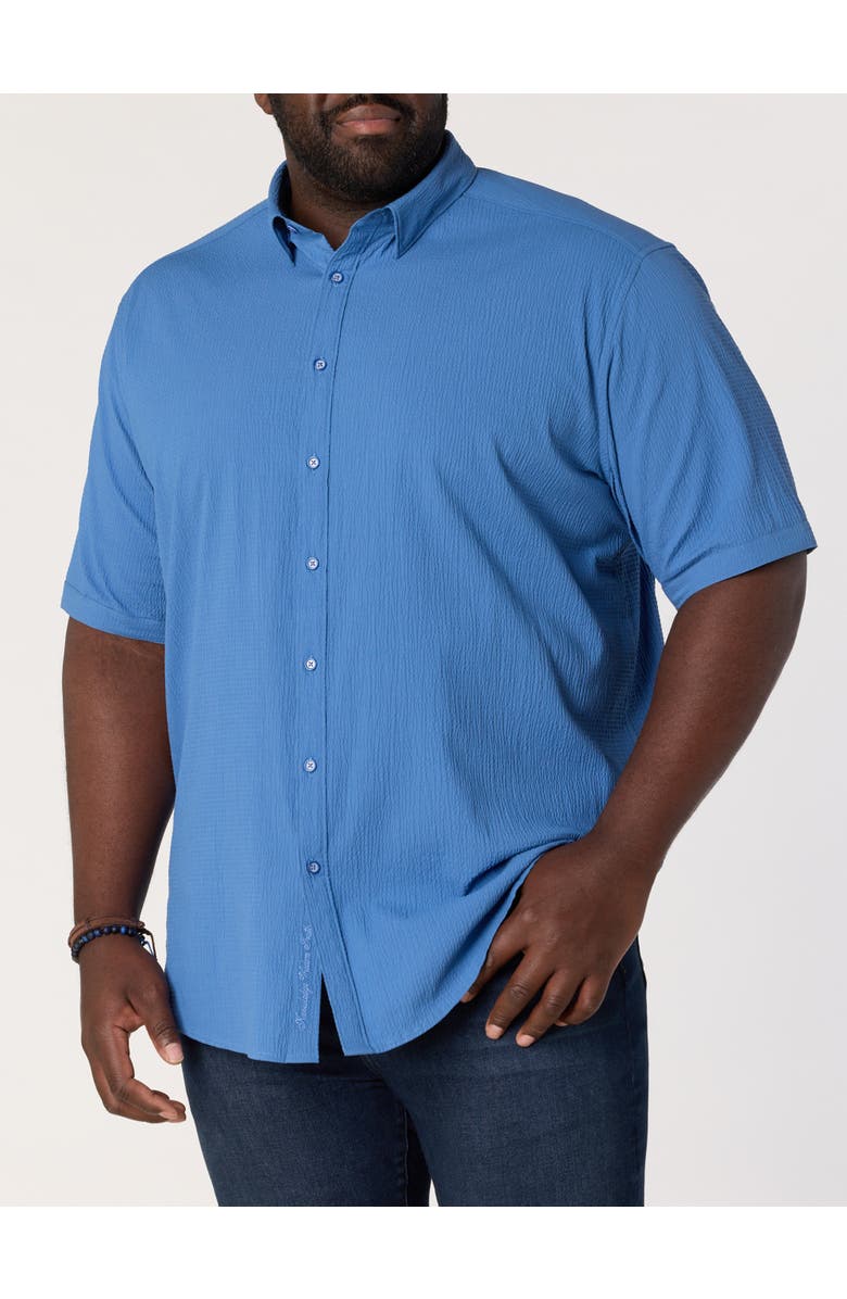 Robert Graham DXL Big & Tall  Thresher Seersucker Sport Shirt, Main, color, Blue
