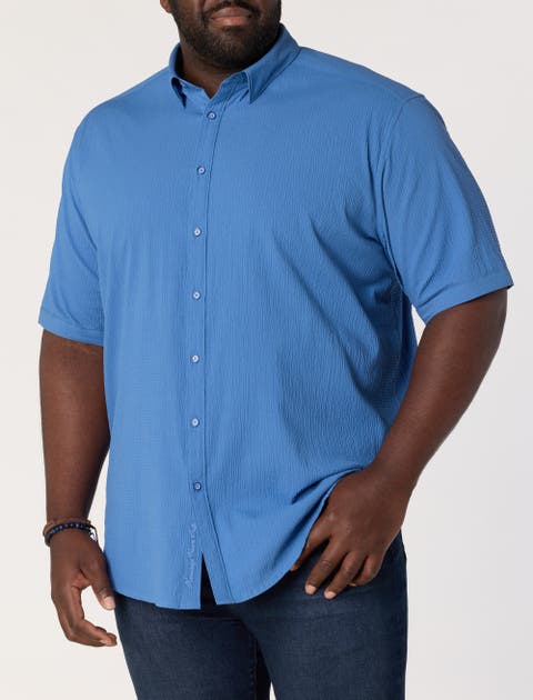 Big & Tall  Thresher Seersucker Sport Shirt