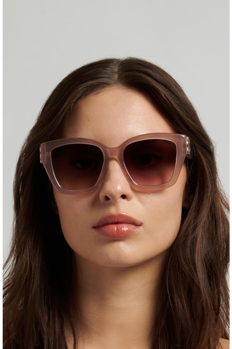 54mm Sunglasses, Alternate, color, NUDE/ BROWN SF