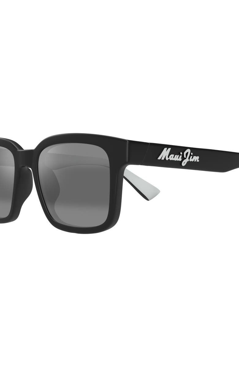 Maui Jim Opiopio AF 54mm PolarizedPlus2<sup>®</sup> Rectangular Sunglasses, Alternate, color, Matte Black W/ Gradient Effect