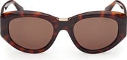 Max Mara 52mm Round Sunglasses
