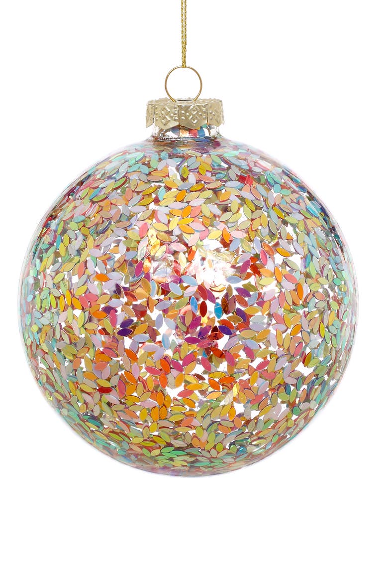 Iridescent Confetti Ornament, Box of 6, Main, color, Gold