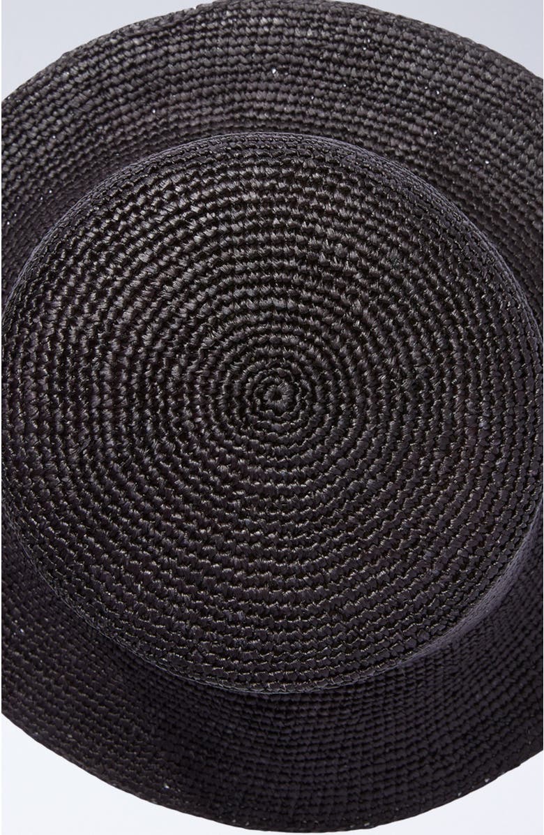 Heads Of State Hat Co. Straw Bucket Hat, Alternate, color, Black