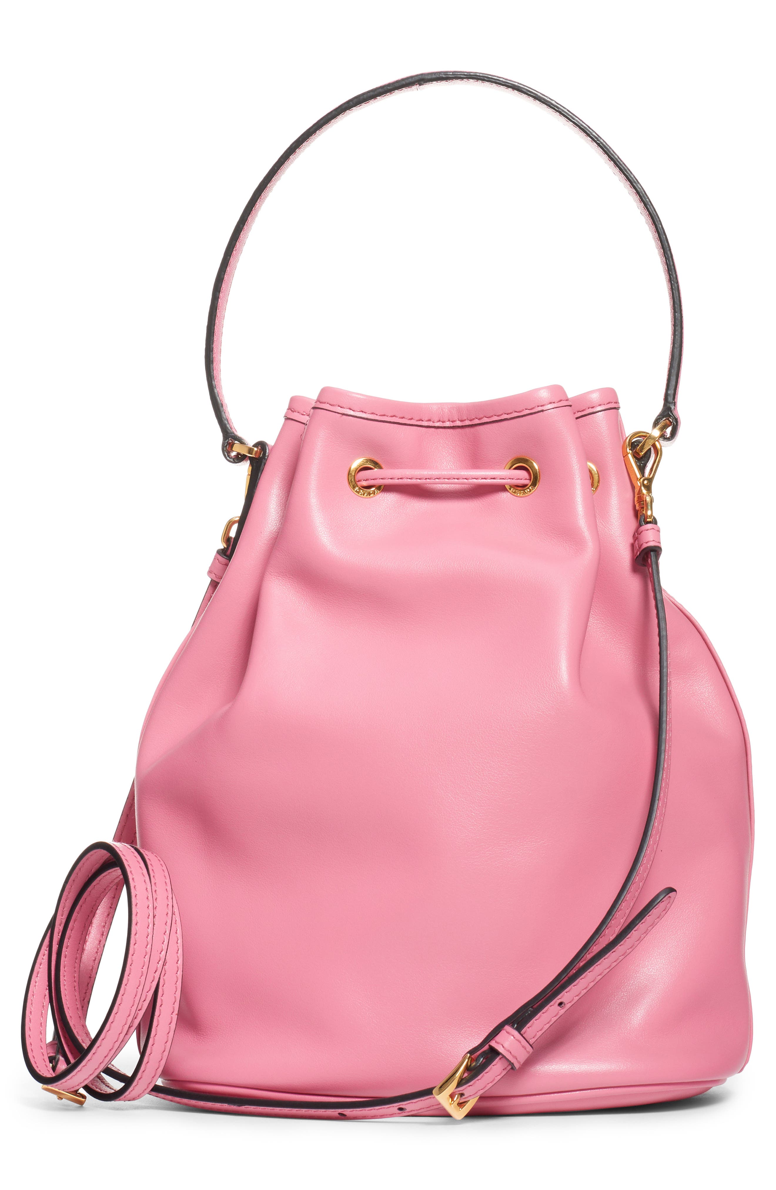 Prada Leather Bucket Bag, Alternate, color, 