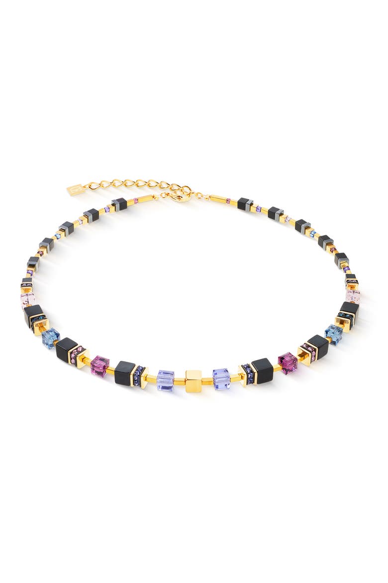 Geocube Precious Classic Gold Necklace, Main, color, Blue Moon