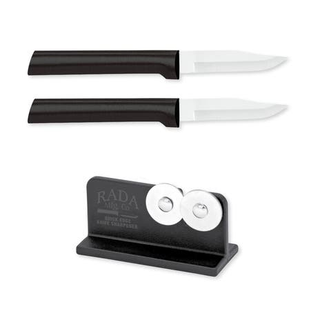 Cutlery 2.5-Inch Peeling Paring Knife Set of 2 & Quick Edge Knife Sharpener