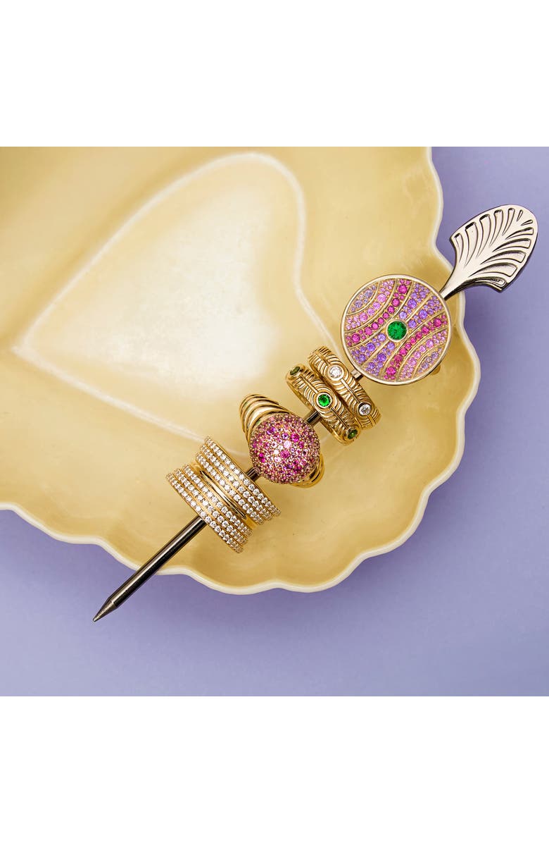 Campbell + Charlotte Revel Dimensional Cigar Band, Alternate, color, Diamond- Gold