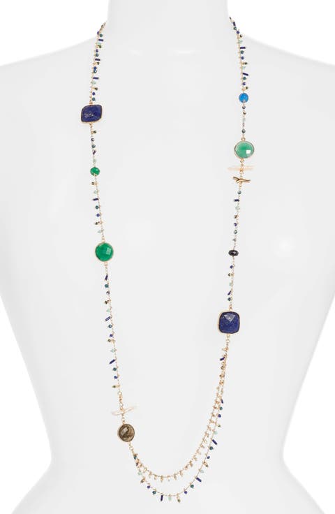 Serti Pondichery Stone Necklace