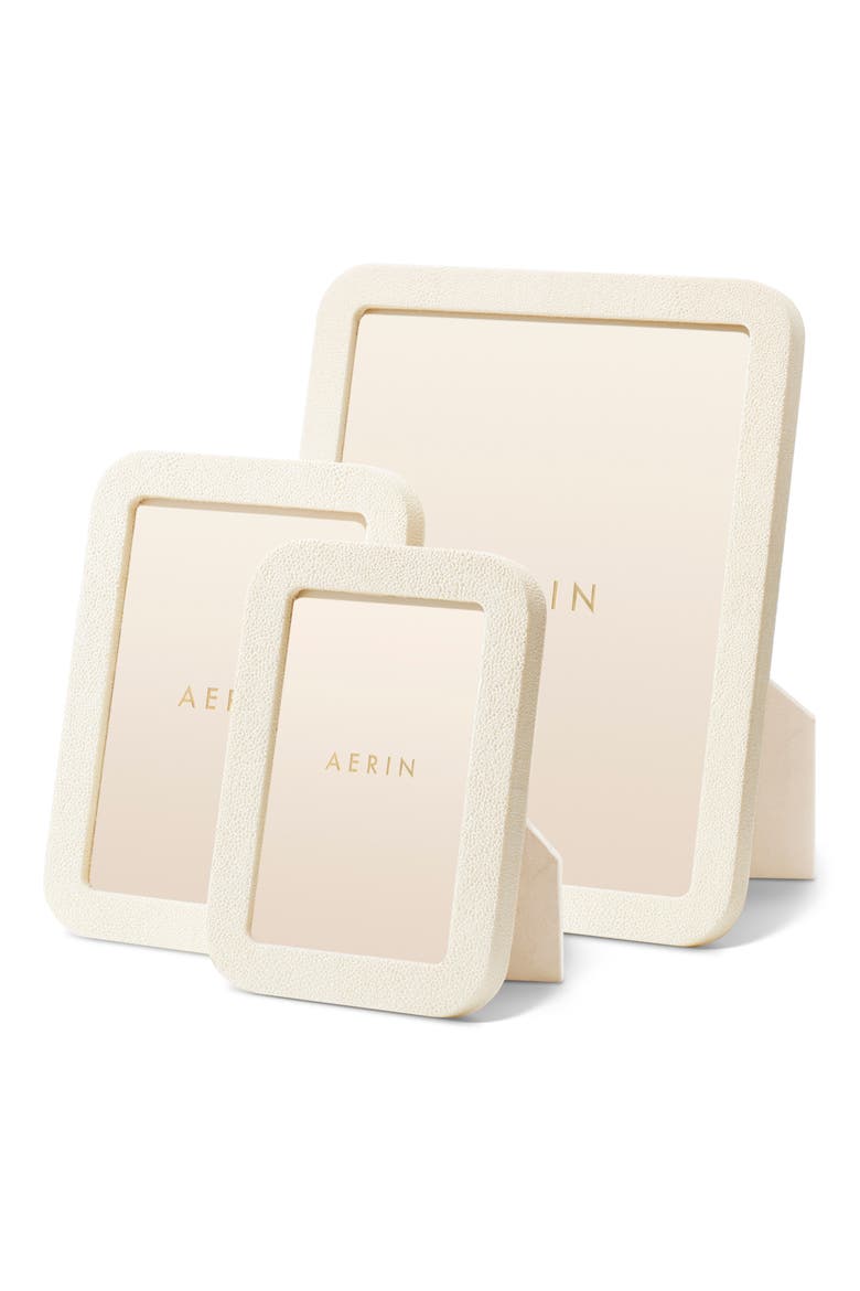 Classic Faux Shagreen Cream Frame, Alternate, color, CREAM