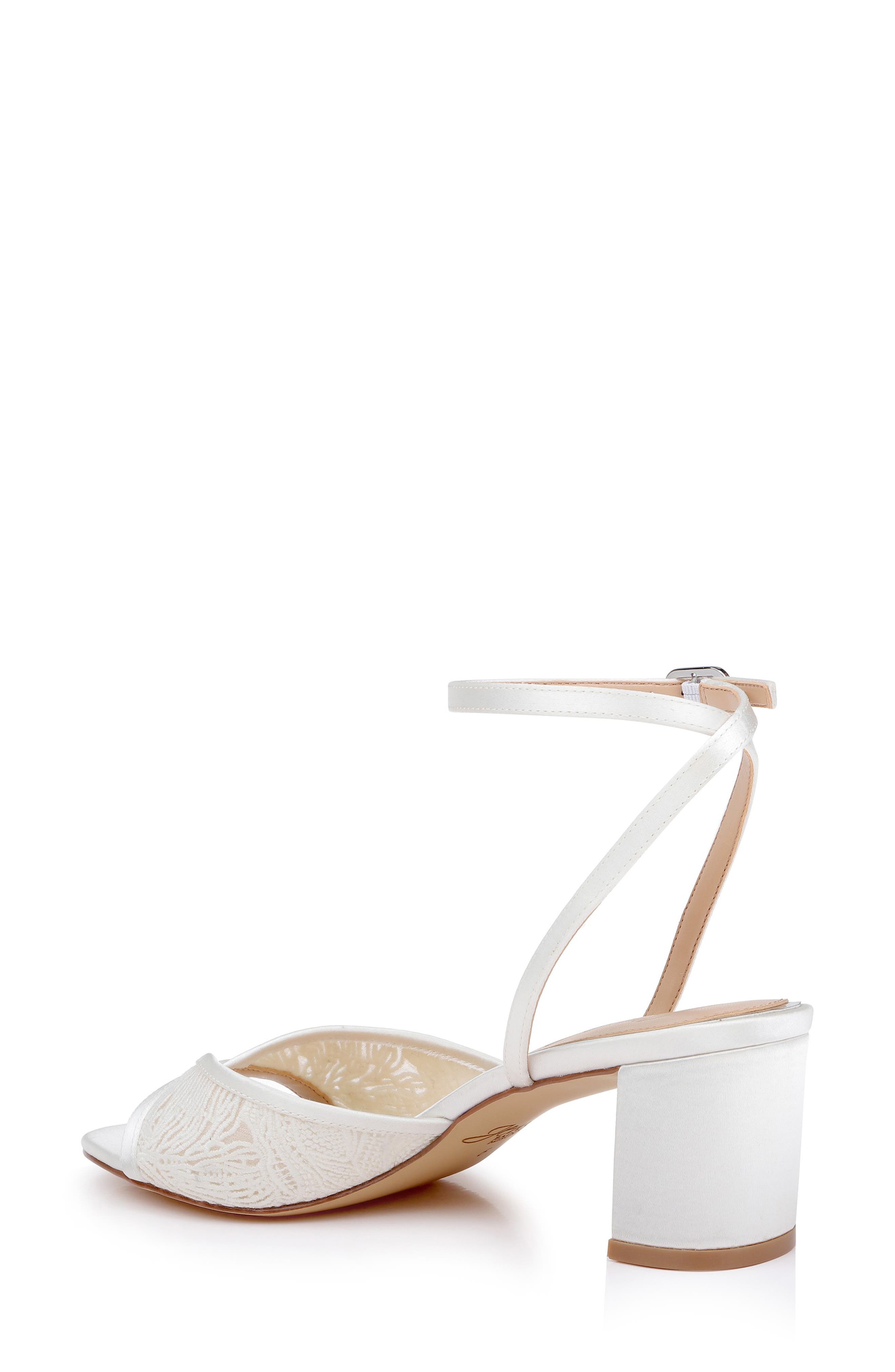 Zaira Ankle Strap Sandal, Alternate, color, IVORY SATIN