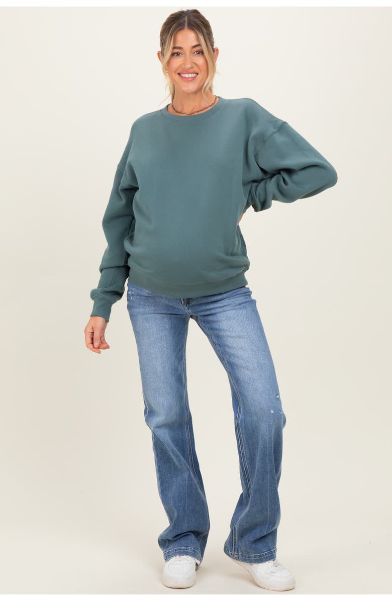 PinkBlush Lightly Distressed Maternity Straight Leg Jeans, Main, color,