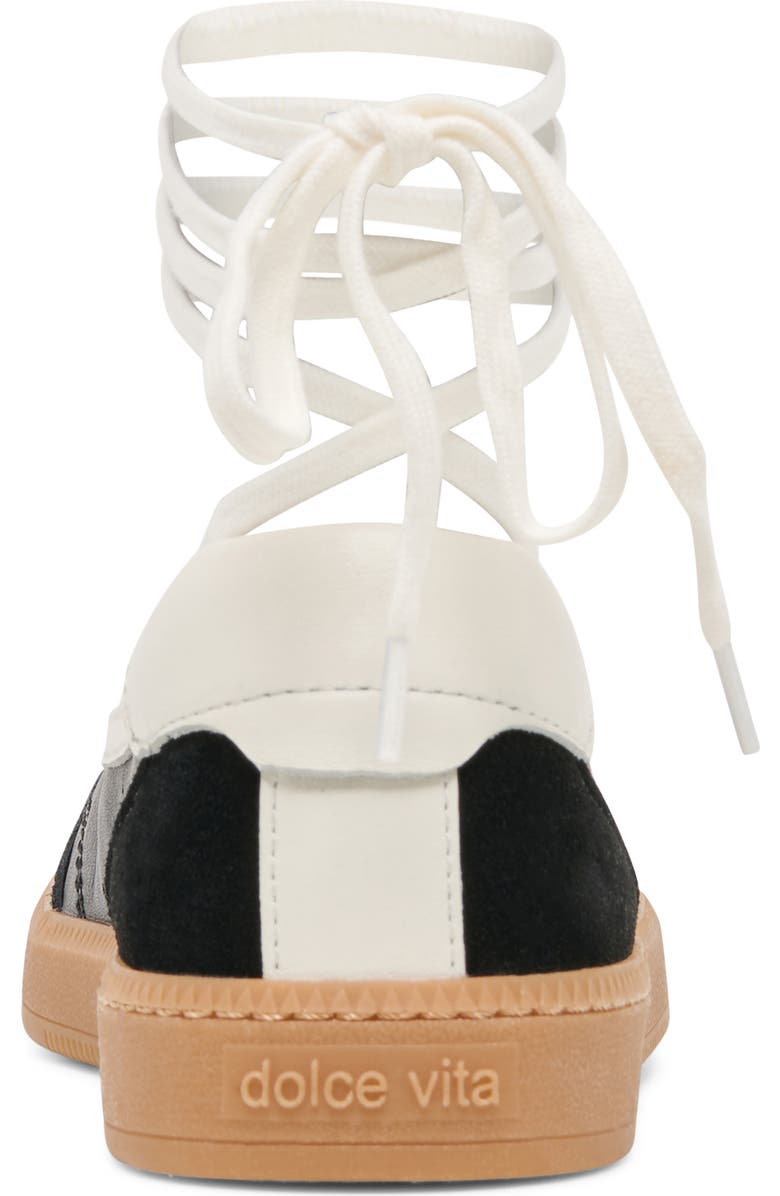 Dolce Vita Nyomie Wraparound Ankle Strap Sneaker, Alternate, color, Black Leather