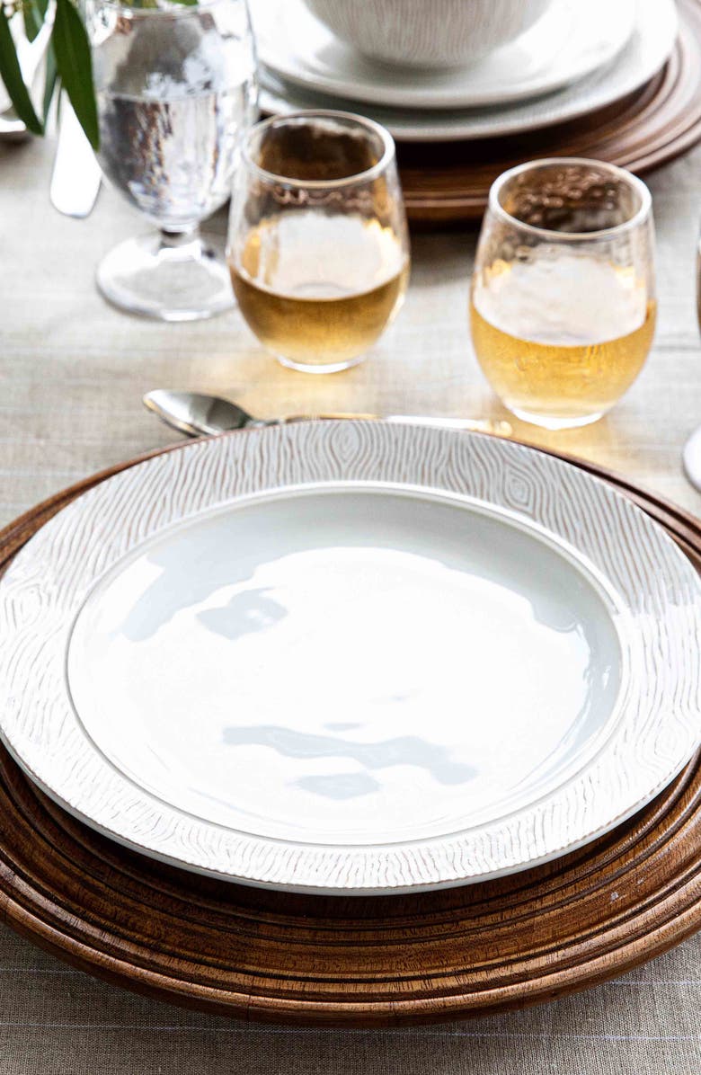 Juliska Blenheim Oak Dinner Plate, Alternate, color, Whitewash