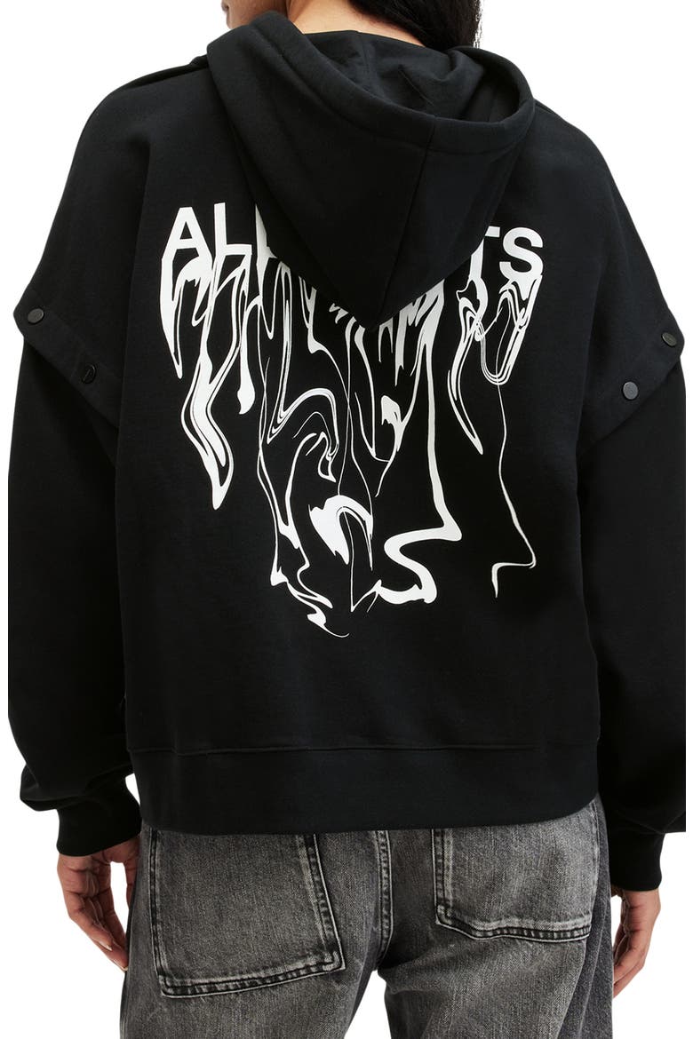 Inksaints Amphia Cotton Graphic Hoodie, Alternate, color, BLACK