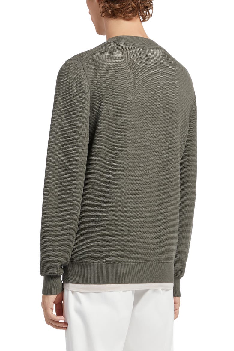 High Performance™ Wool Crewneck Sweater, Alternate, color, GREEN FAN