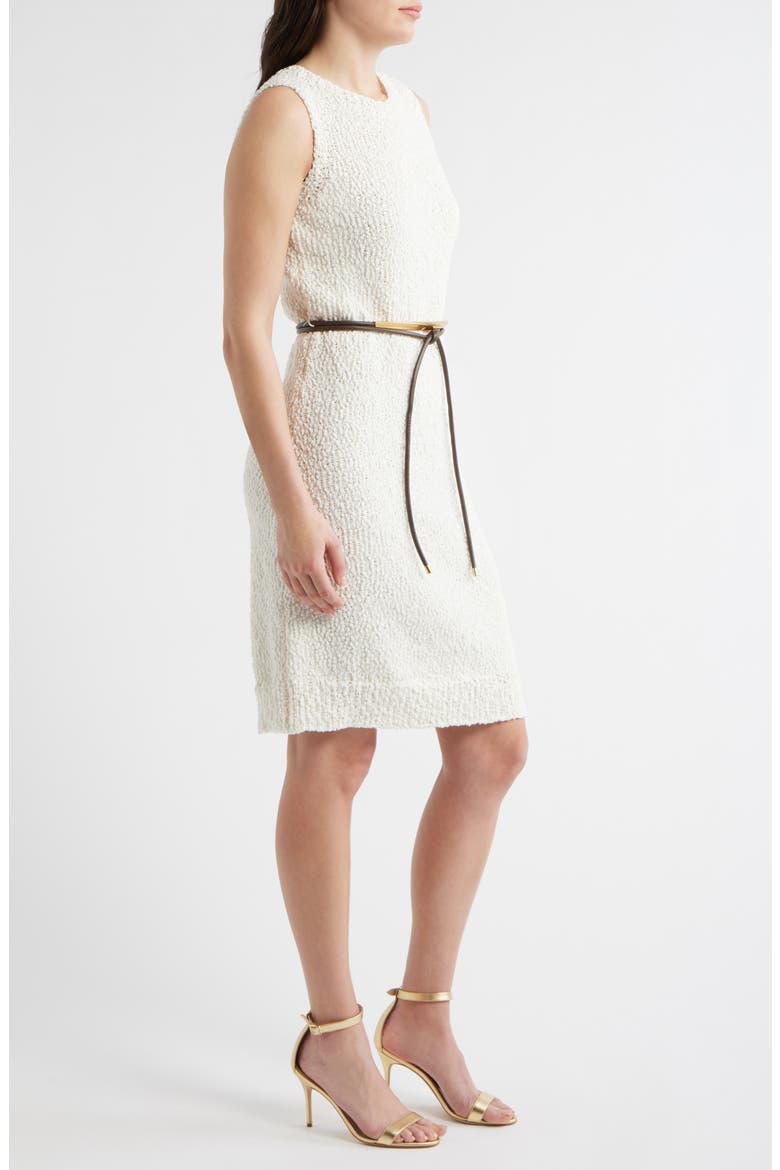 Bouclé Knit Sheath Dress, Alternate, color, CREAM
