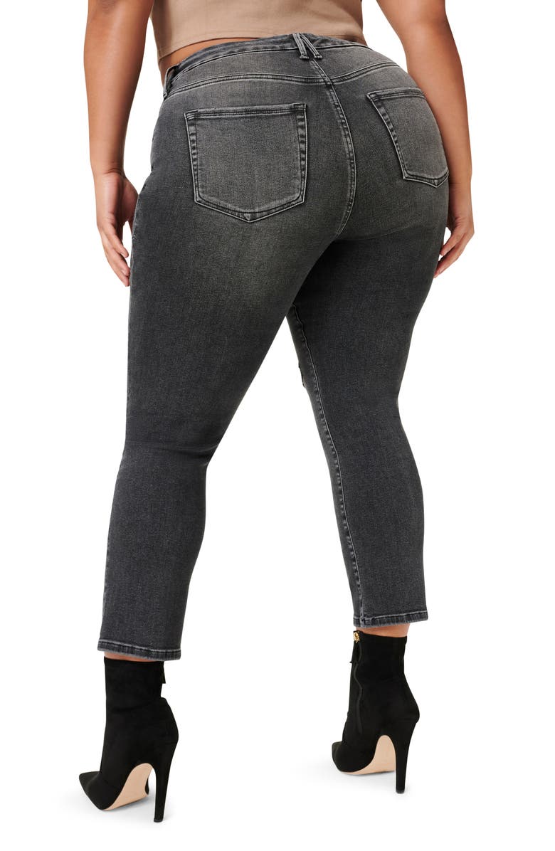 Good American Always Fits Ripped Ankle Skinny Jeans, Alternate, color, 