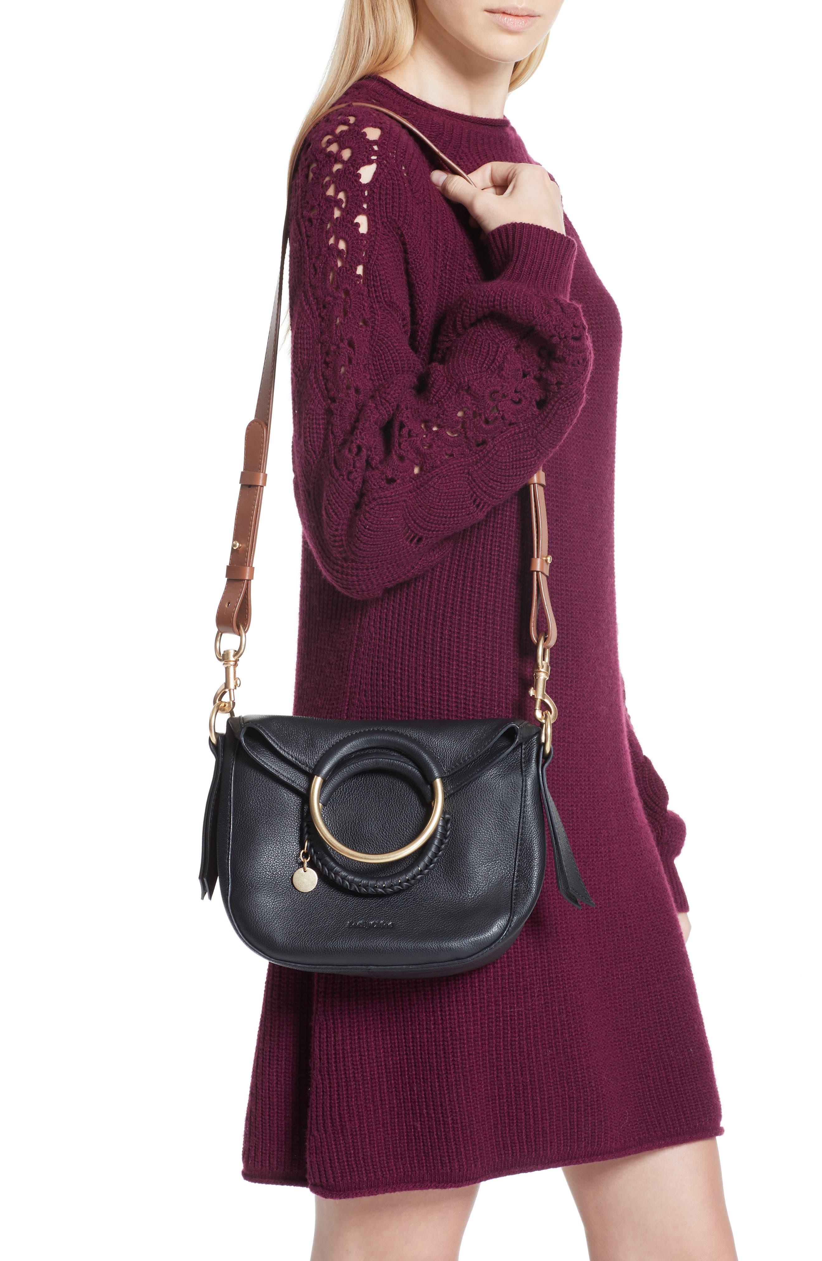 See by Chloé Small Monroe Leather Hobo, Alternate, color, 