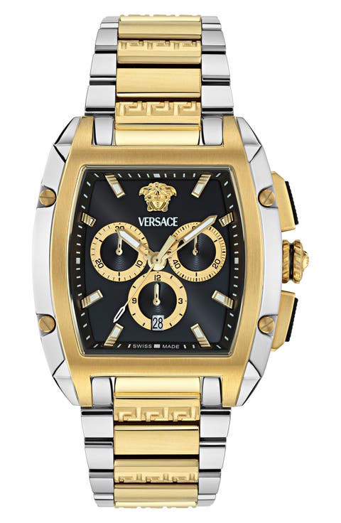 Dominus Chronograph Tonneau Two-Tone Bracelet Watch, 42mm x 49.5mm