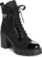 【日本入手困難】プラダ Brixxen leather booties ブーツ Prada New Brixxen Re-Nylon Combat Boot (Women) | Nordstrom