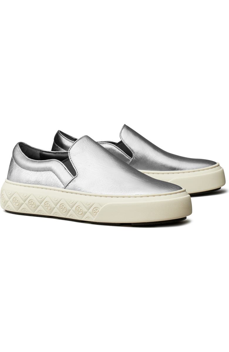 Tory Burch Ladybug Slip-On Platform Sneaker, Main, color, Silver