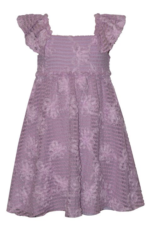 Kids' Soutache Flutter Sleeve Dress (Toddler & Little Kid)