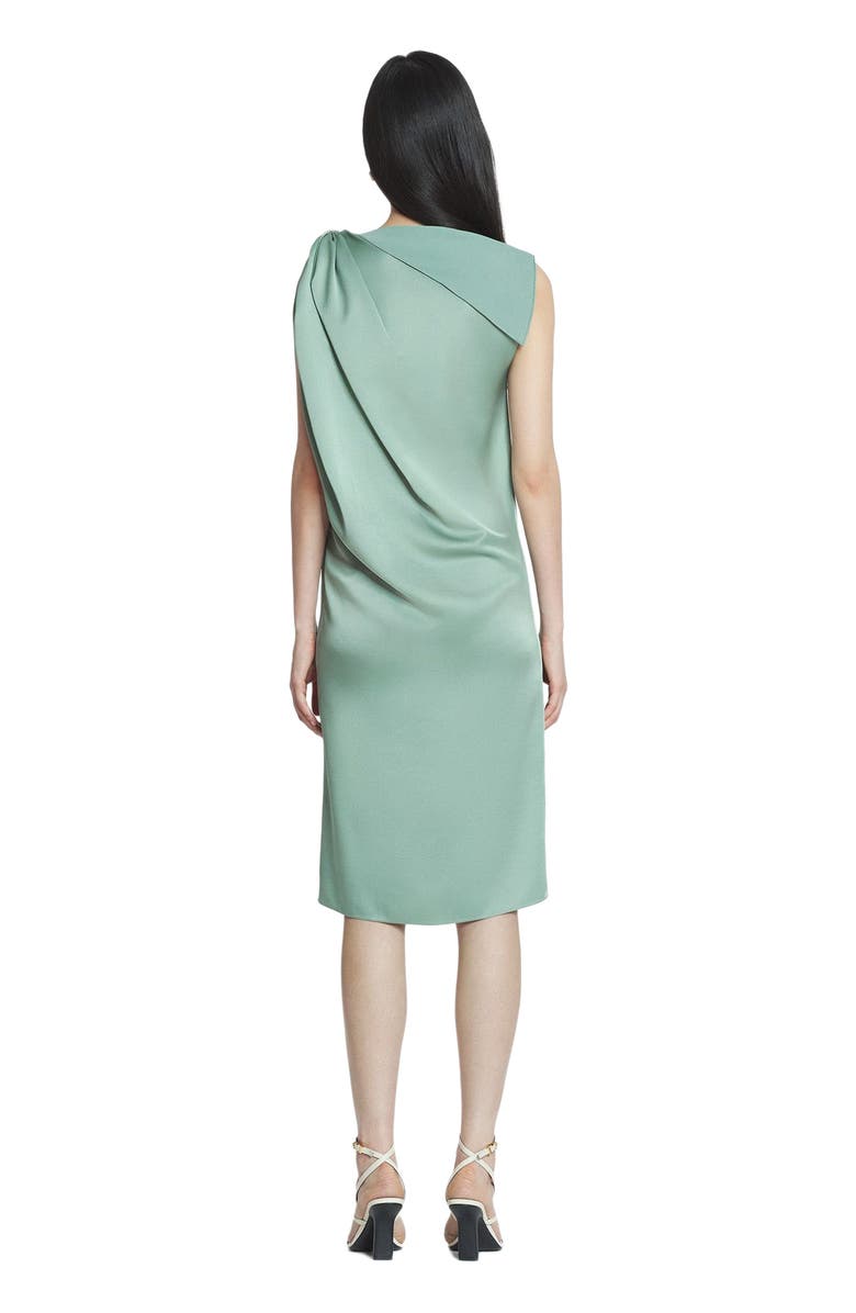 Lanvin ARPÈGE RING DRAPED SATIN DRESS, Alternate, color, 