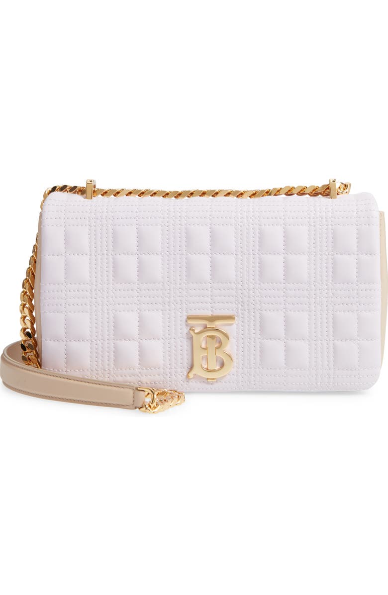 Burberry Small Lola Quilted Two-Tone Lambskin Bag, Main, color,