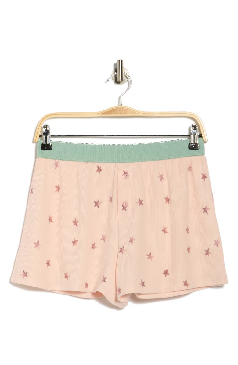 Honeydew Road Trip Pajama Shorts, Alternate, color, Champagne Ditsy Stars