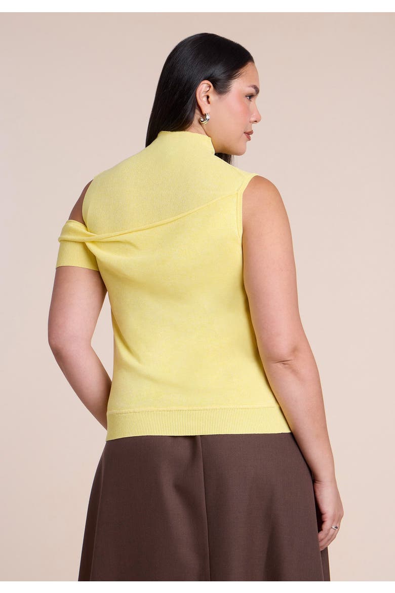 Asymmetric Layered Knit Top, Alternate, color, BUTTER YELLOW