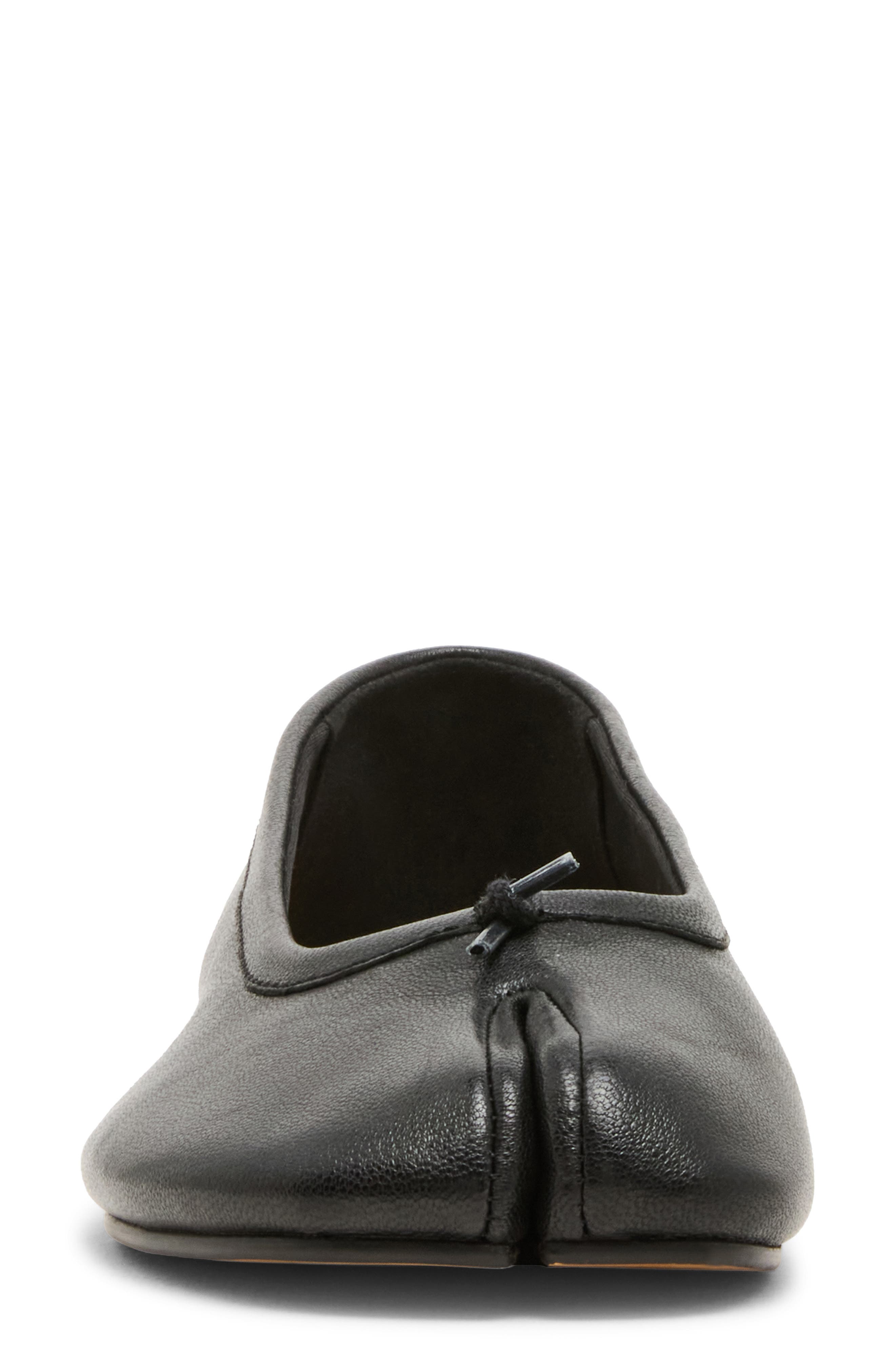 Steve Madden Calico Split Toe Ballet Flat, Alternate, color, Black Leather