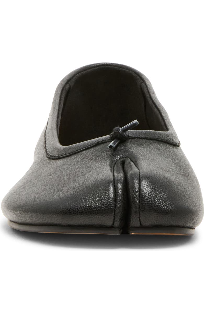Steve Madden Calico Split Toe Ballet Flat, Alternate, color, Black Leather