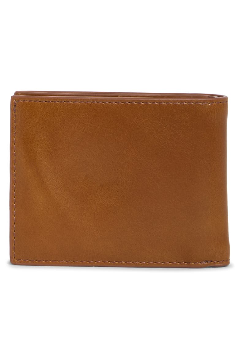 Double Stitch Leather Bifold Wallet, Alternate, color, TAN