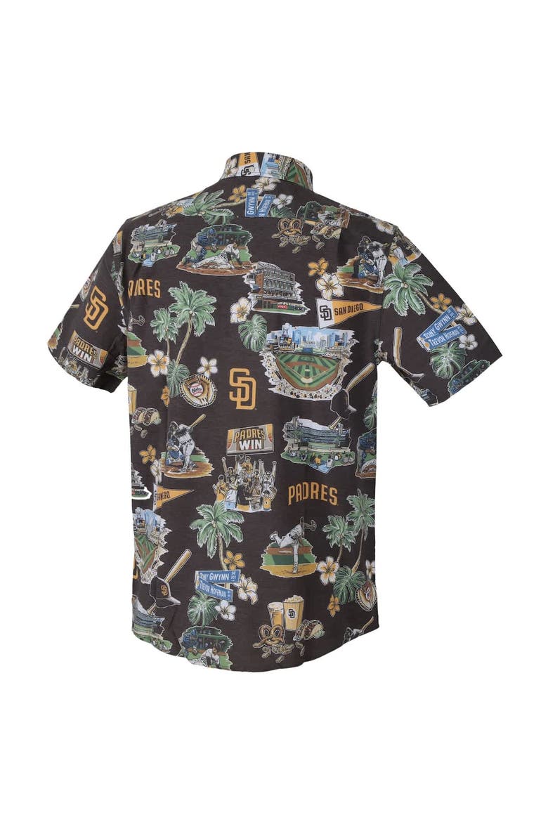 Men's Reyn Spooner  Brown San Diego Padres Scenic Tri-Blend Performance Button-Up Top, Alternate, color, Brown