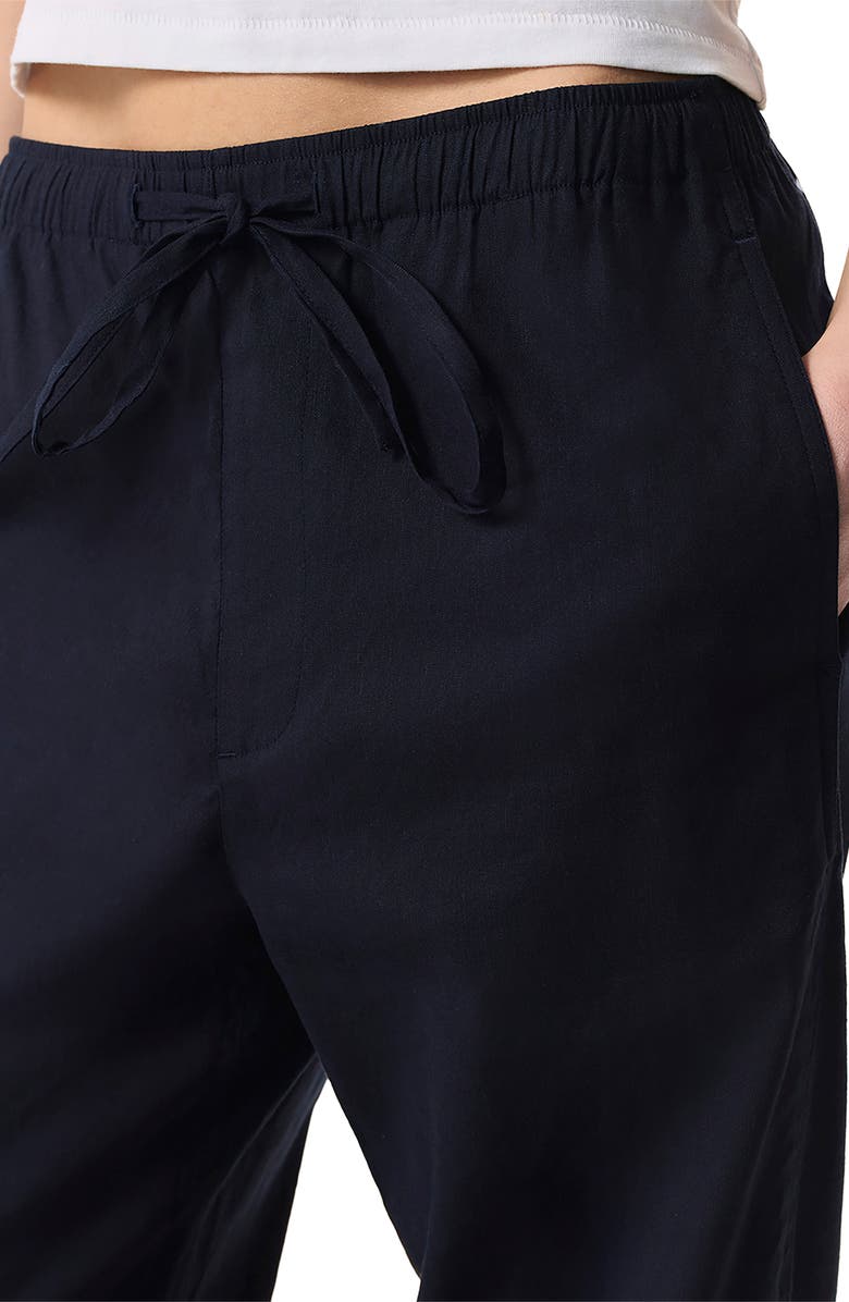 rag & bone Logan Drawstring Linen Blend Pants, Alternate, color, Salute